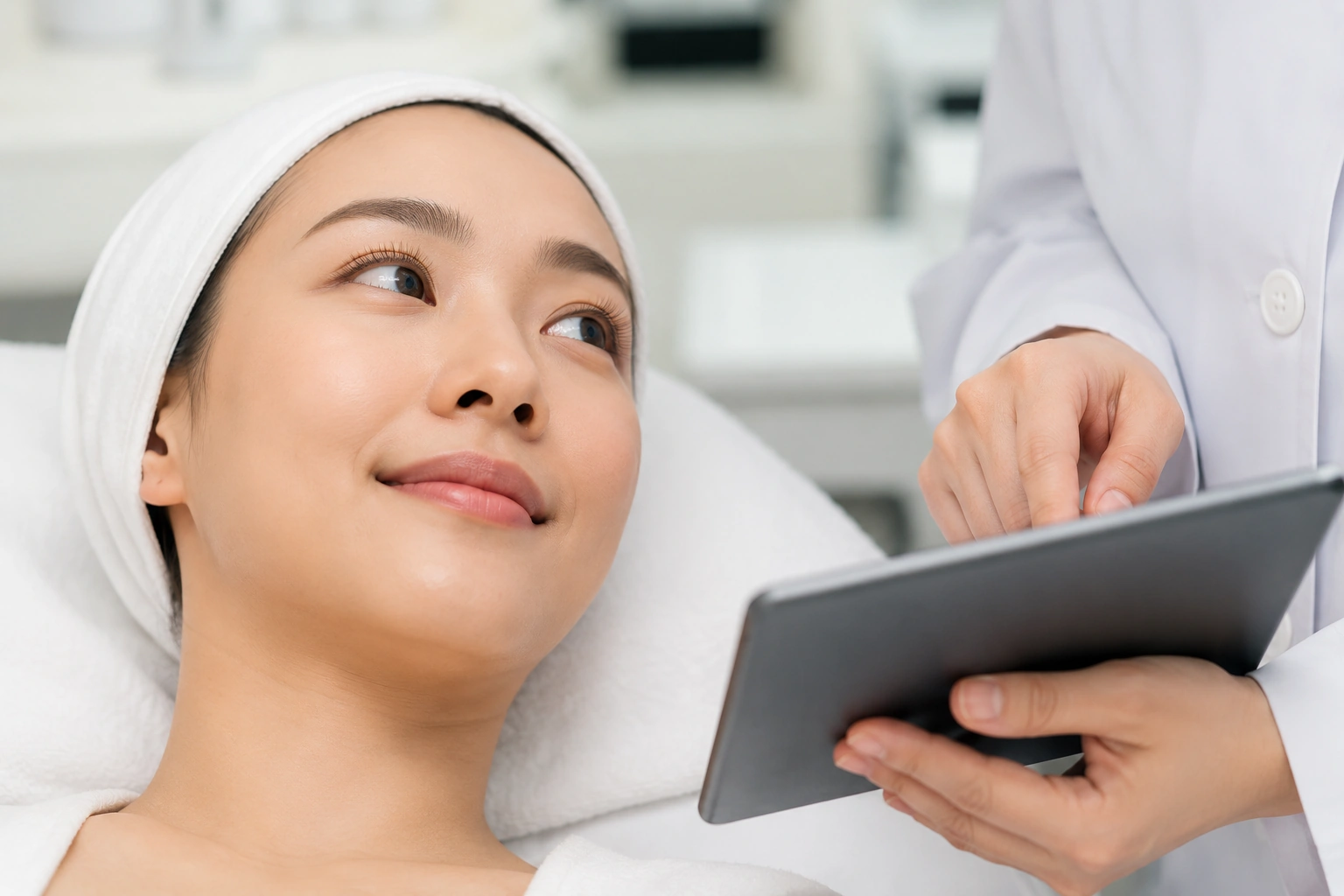 Aftercare and follow-up review after Polyphil eye treatment