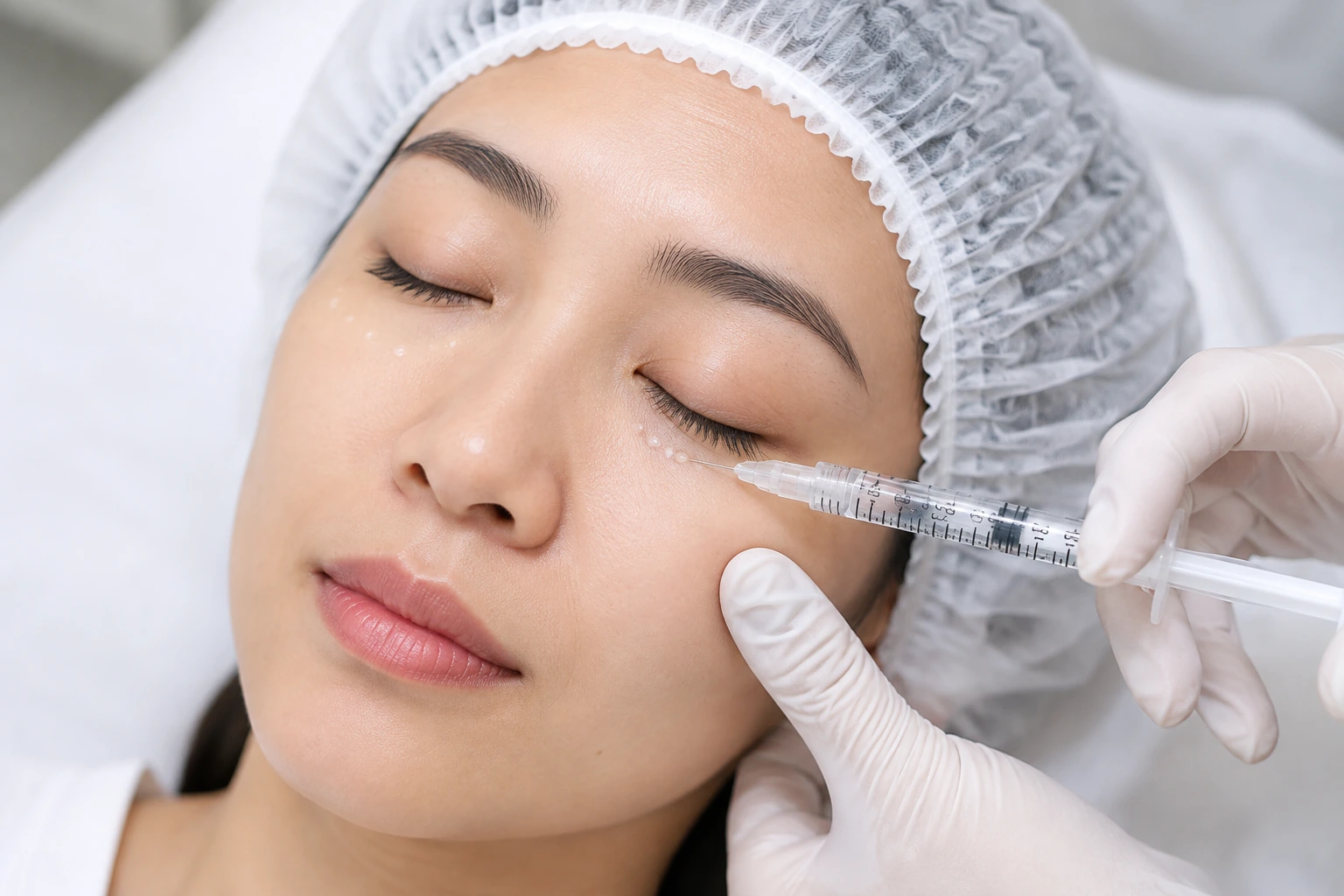 Polyphil polynucleotide being administered to the under-eye area