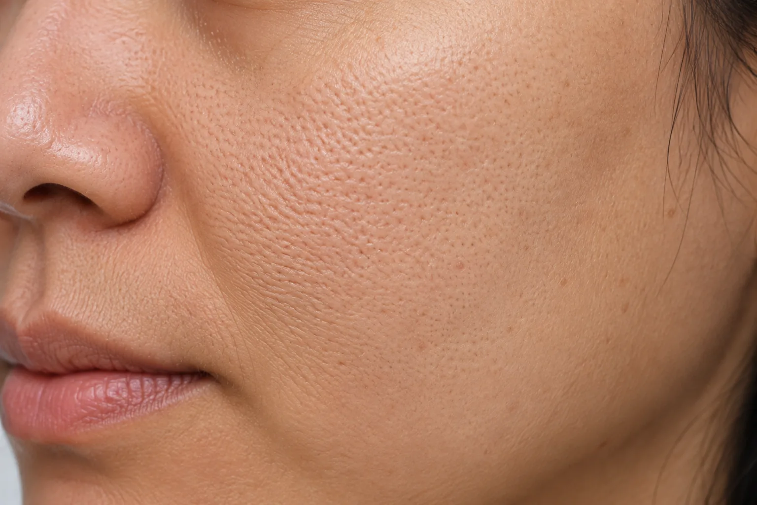 Smoother skin texture and refined pores after RF Virtue treatment