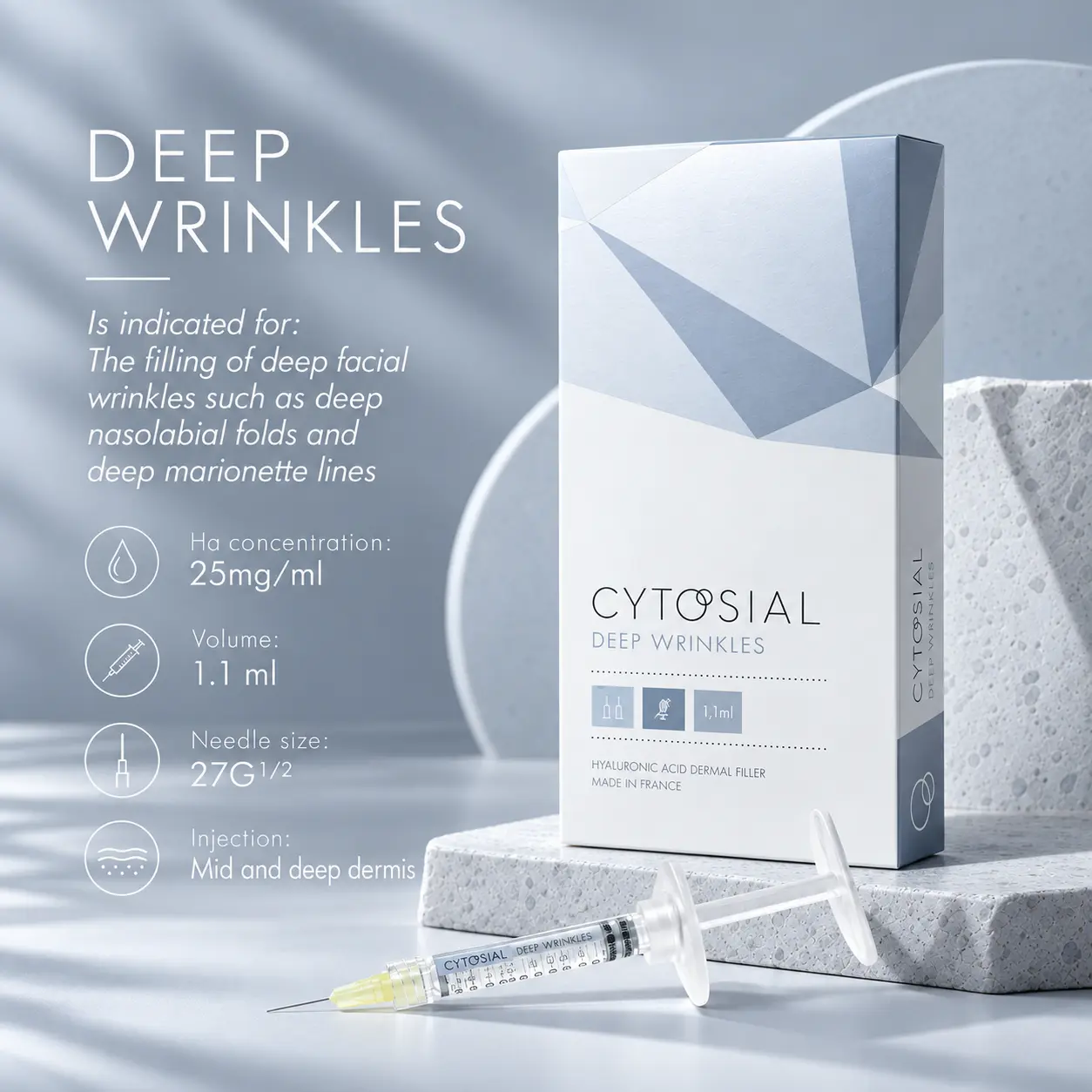 Cytosial Deep Wrinkles hyaluronic acid dermal filler