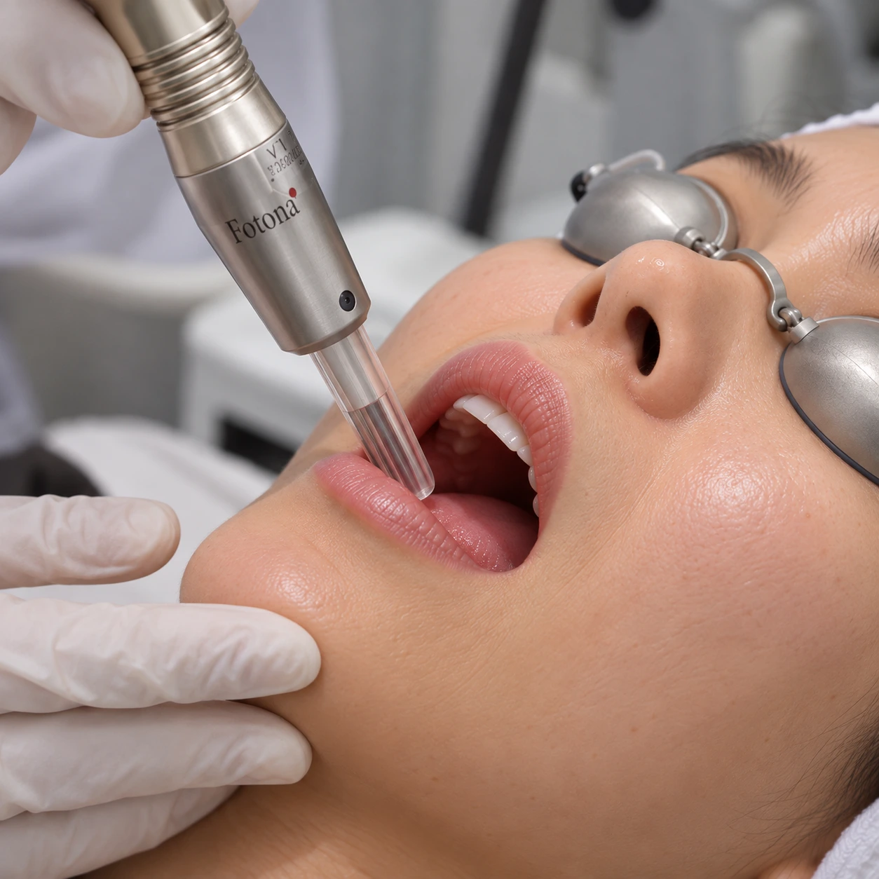 Fotona 4D laser machine for facial skin rejuvenation