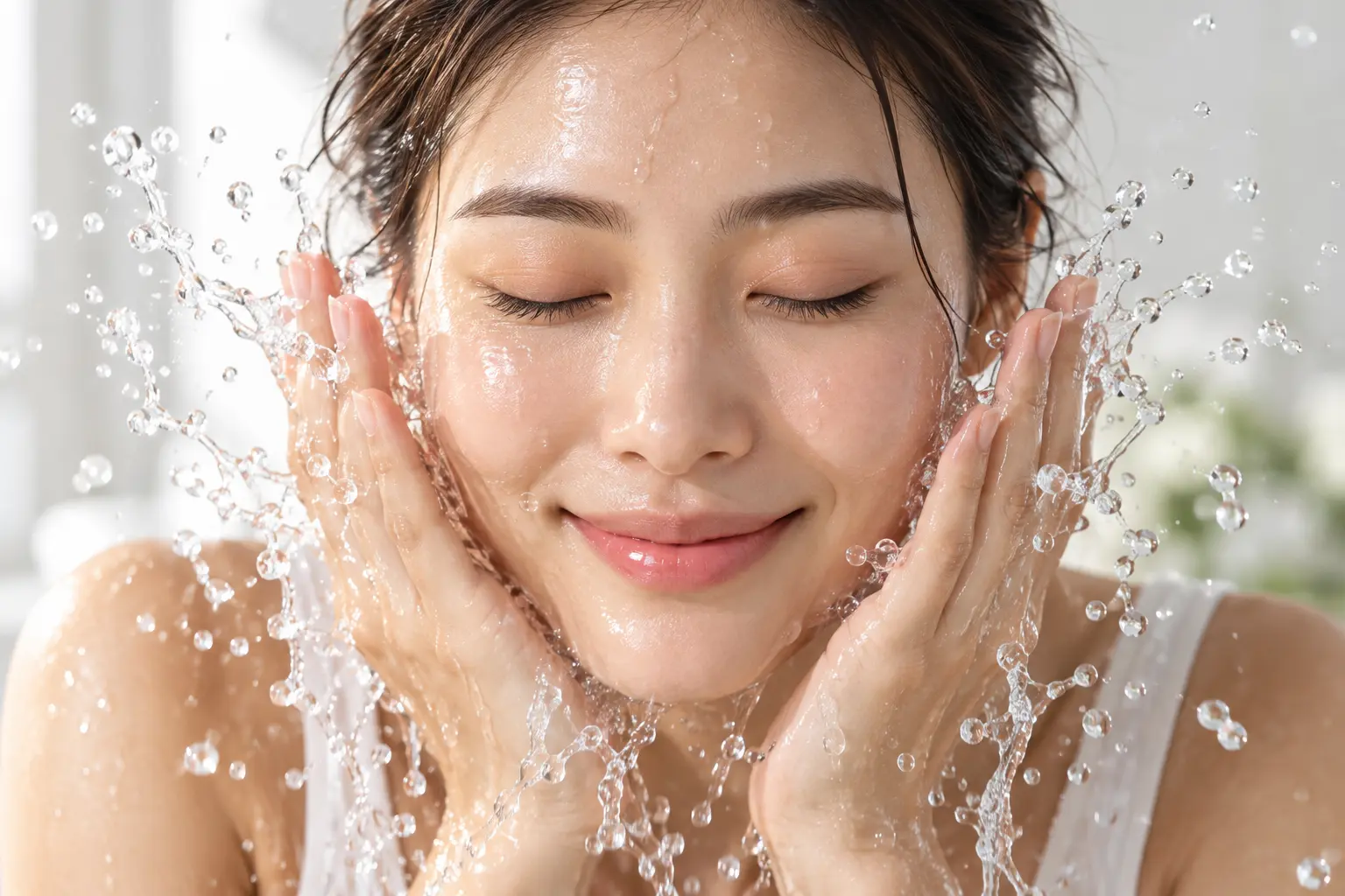 Healthy hydrated facial skin representing skin rejuvenation and improved skin quality