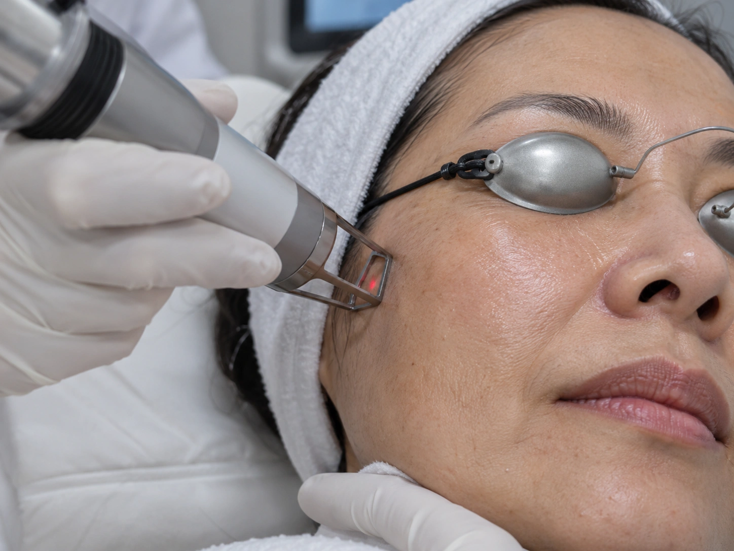 Laser skin resurfacing treatment for fine lines