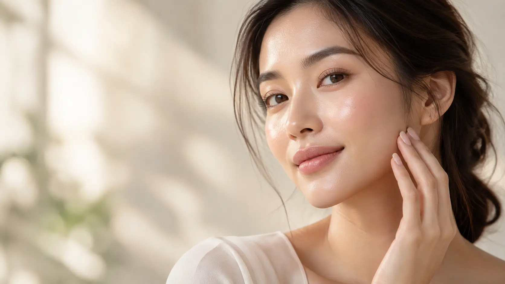 Asian woman with radiant healthy looking skin representing skin rejuvenation treatment