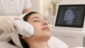Tightan HIFU face treatment for facial skin tightening and jawline definition