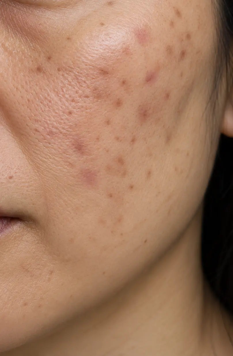 Post-inflammatory pigmentation after acne
