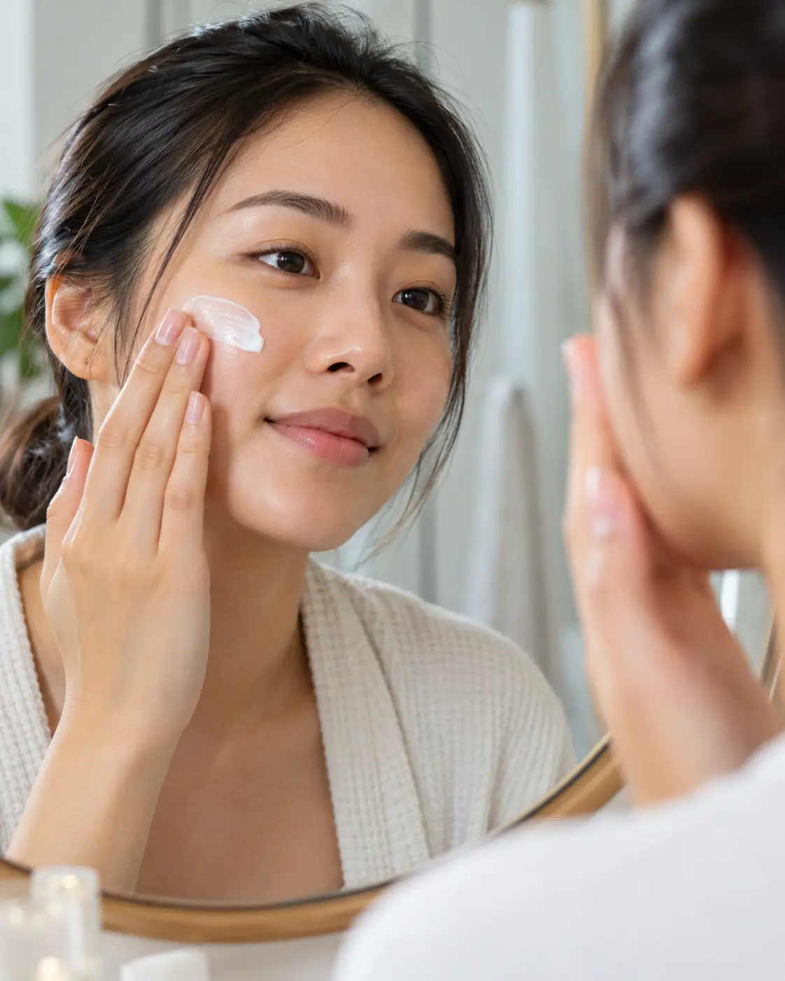 Gentle daily skincare and sunscreen routine